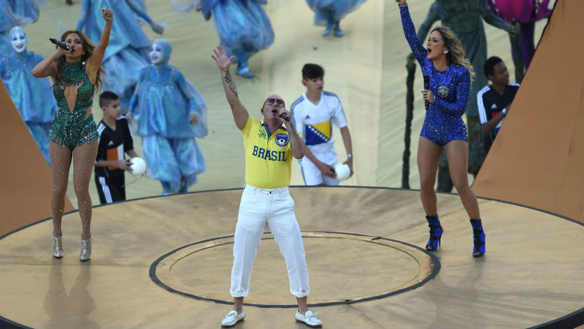 Pitbull, Jennifer López y Claudia Leitte inauguraron el Mundial Brasil 2014