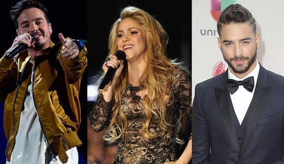 J Balvin, Shakira y Maluma lideran nominacion en Billboard Latino 2018