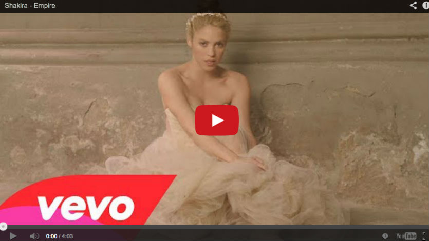 Shakira presenta el video de su segundo sencillo titulado ‘Empire’