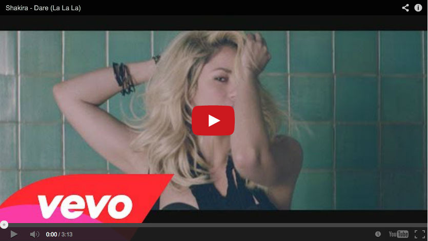Shakira presenta el video de su canción Dare (La La La)