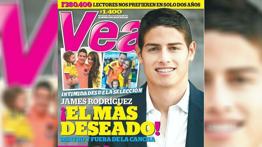 El futbolista James Rodríguez es portada de la Revista VEA