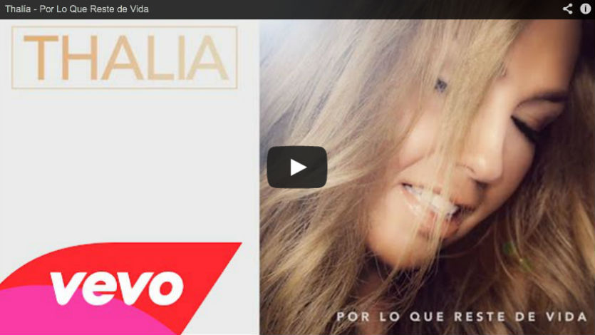 Thalía presenta su nueva canción ‘Por lo que reste de vida’