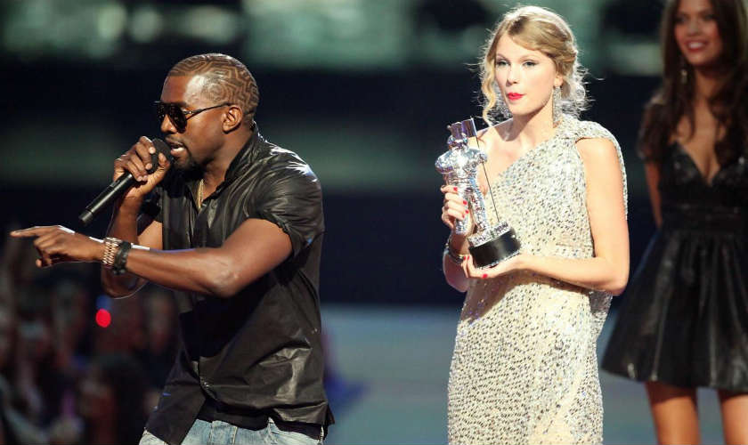 Los cantantes Kanye West y Taylor Swift nuevamente enfrentados