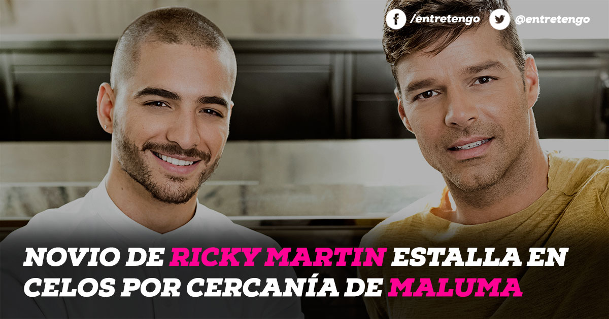 Novio de Ricky Martin celoso por Maluma