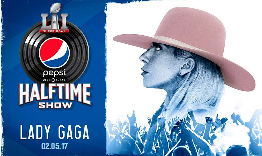 Lady Gaga cantará en el entretiempo del Super Bowl 2017