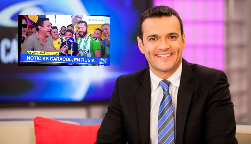 El chiste que Juan Diego Alvira hace a hincha de Nacional